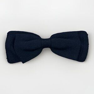 Kilte Collection The Bow Hair Barrette in Black 100% Cashmere $75